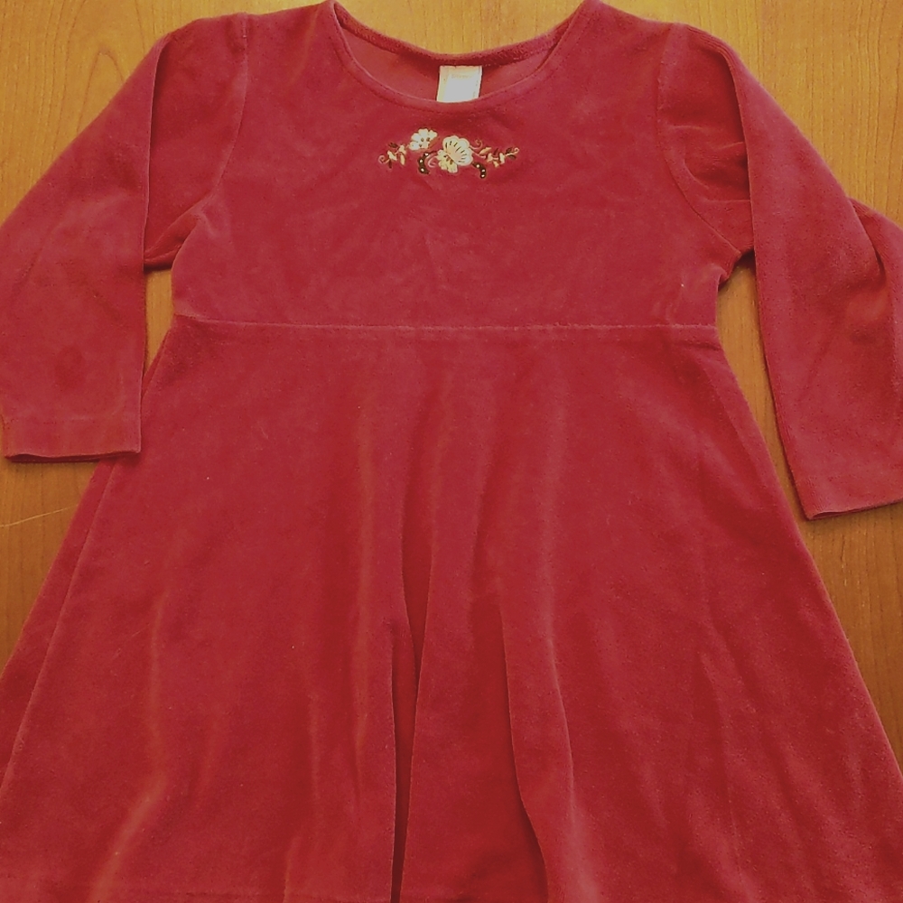 Lands End embroidered velour dress. Size 3T
